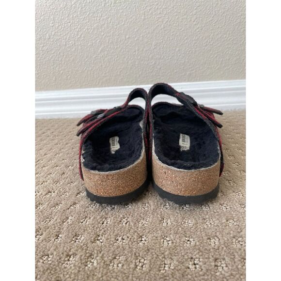Birkenstock Arizona Shearling Sandals Men 45 US‎ 12 Red Black Wool Adjustable main image 13